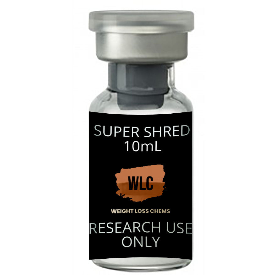 Super Shred 10ml: Weight Loss Chems research-use-only supplement in a glass vial